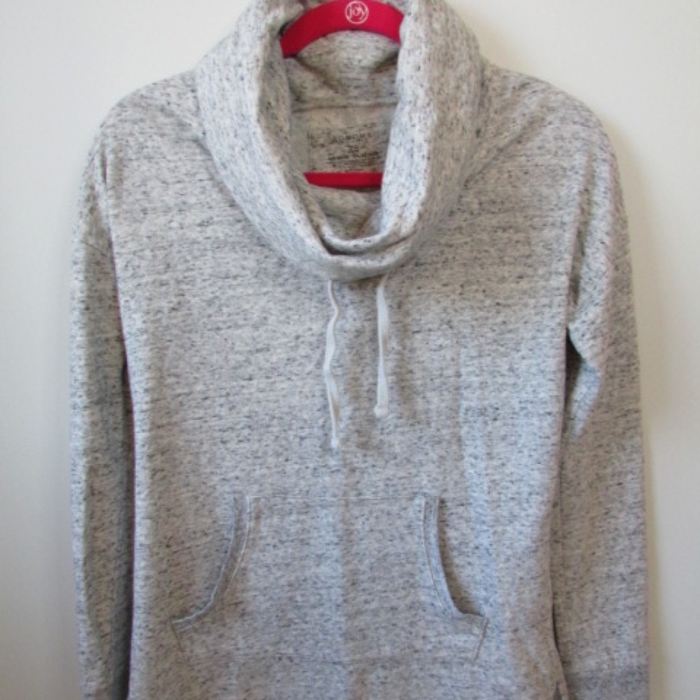 Sonoma Lifestyle XS Cozy Cowl-neck Pullover, Speckled Gray, EUC